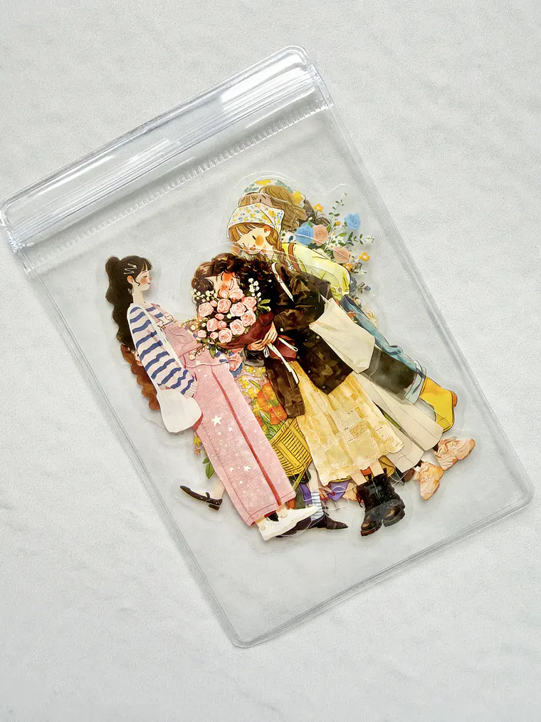 12 Stickers Girls & Blooms - 08 1