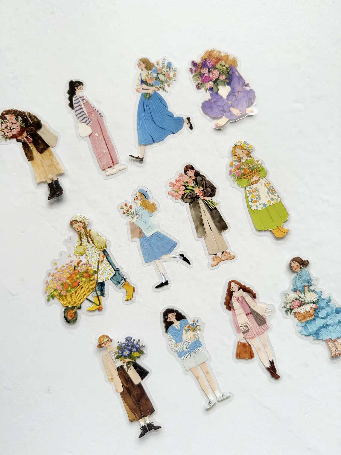 12 Stickers Girls & Blooms - 08 3