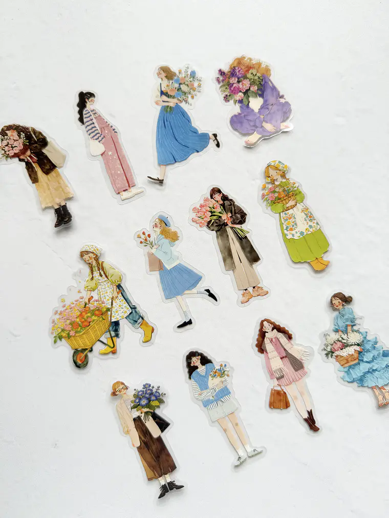 12 Stickers Girls & Blooms - 08 3