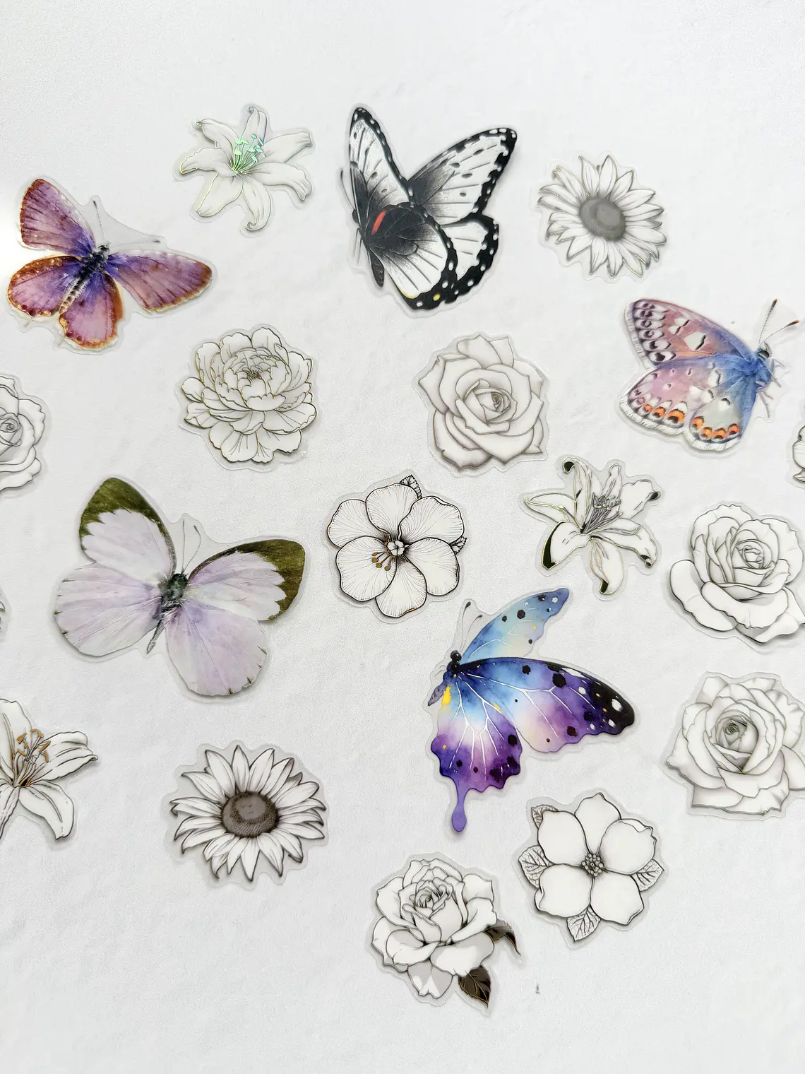 Stickers Florales y Mariposas - 03 1
