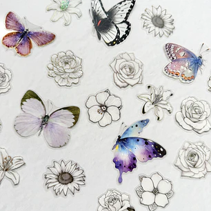 Stickers Florales y Mariposas - 03