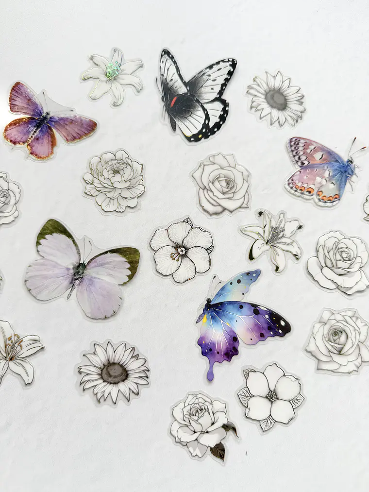 Stickers Florales y Mariposas - 03 1