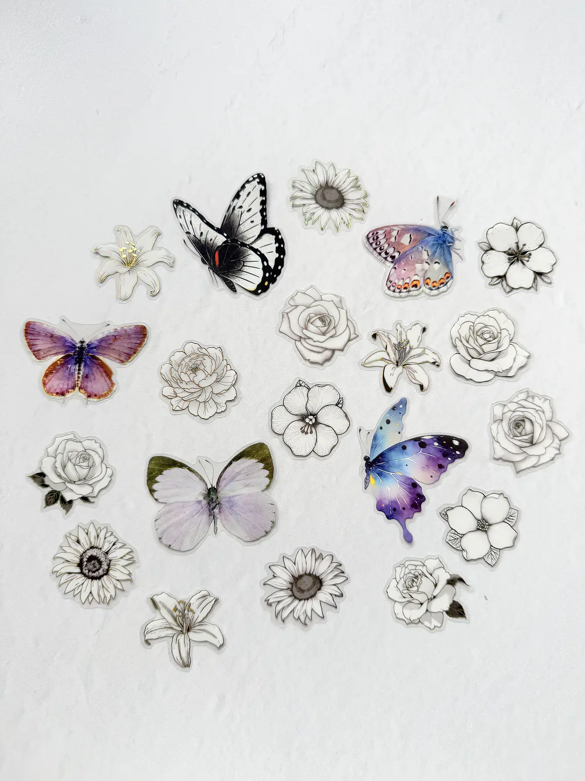 Stickers Florales y Mariposas - 03 2