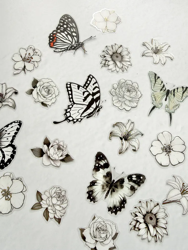 Stickers Florales y Mariposas - 04 1