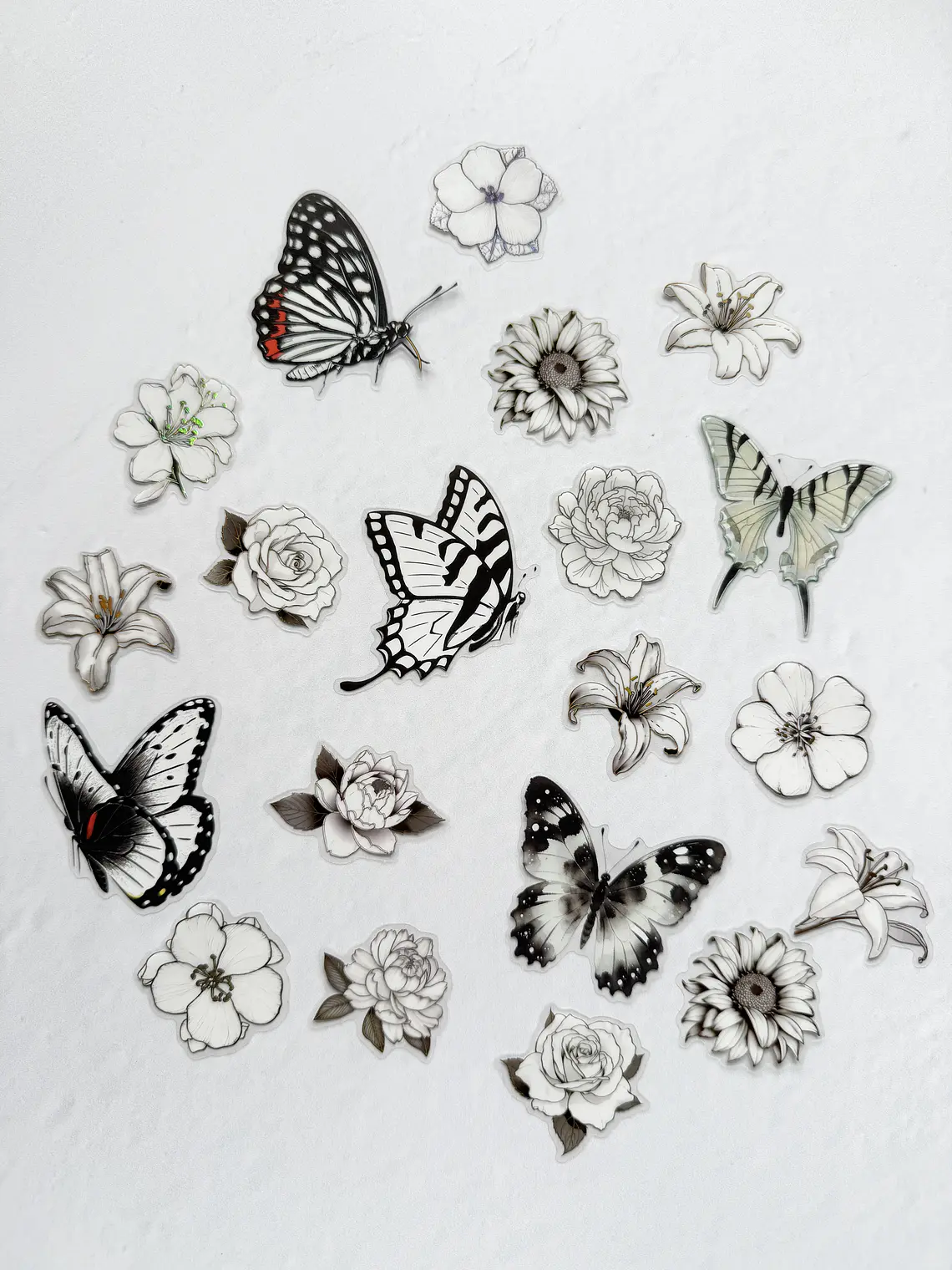 Stickers Florales y Mariposas - 04 2