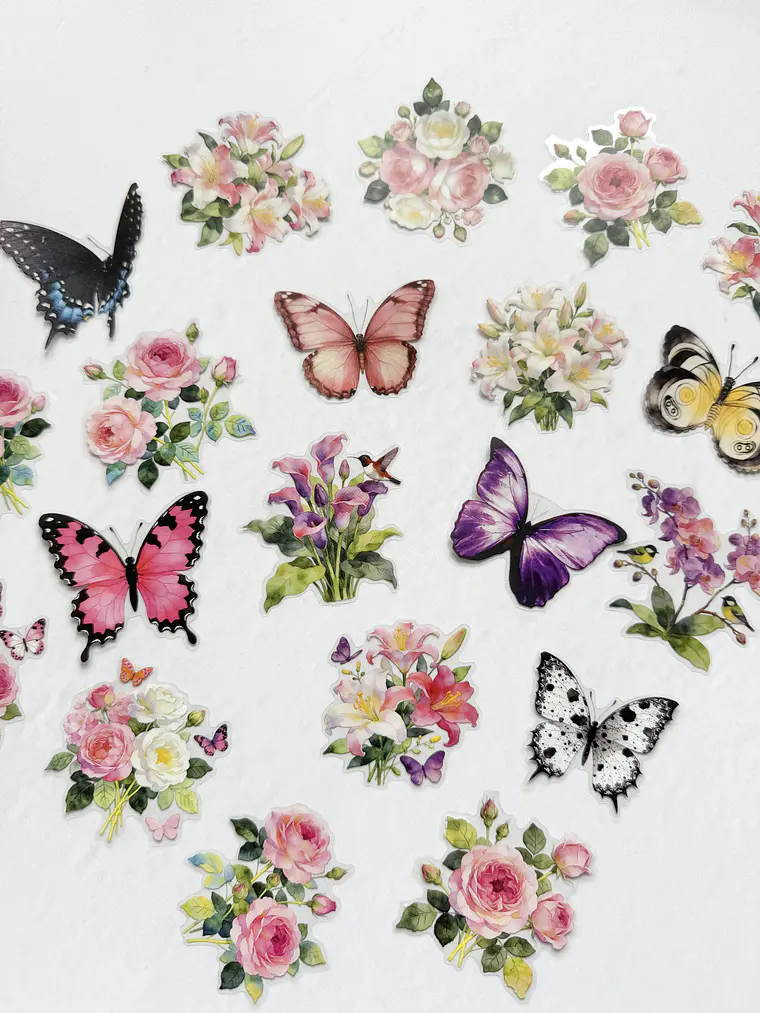 Stickers Florales y Mariposas - 05 1
