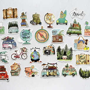 Set Stickers Viaje - 01