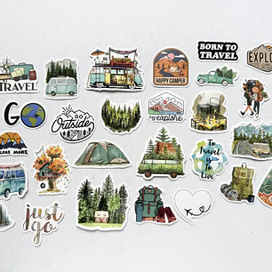 Set Stickers Viaje - 02