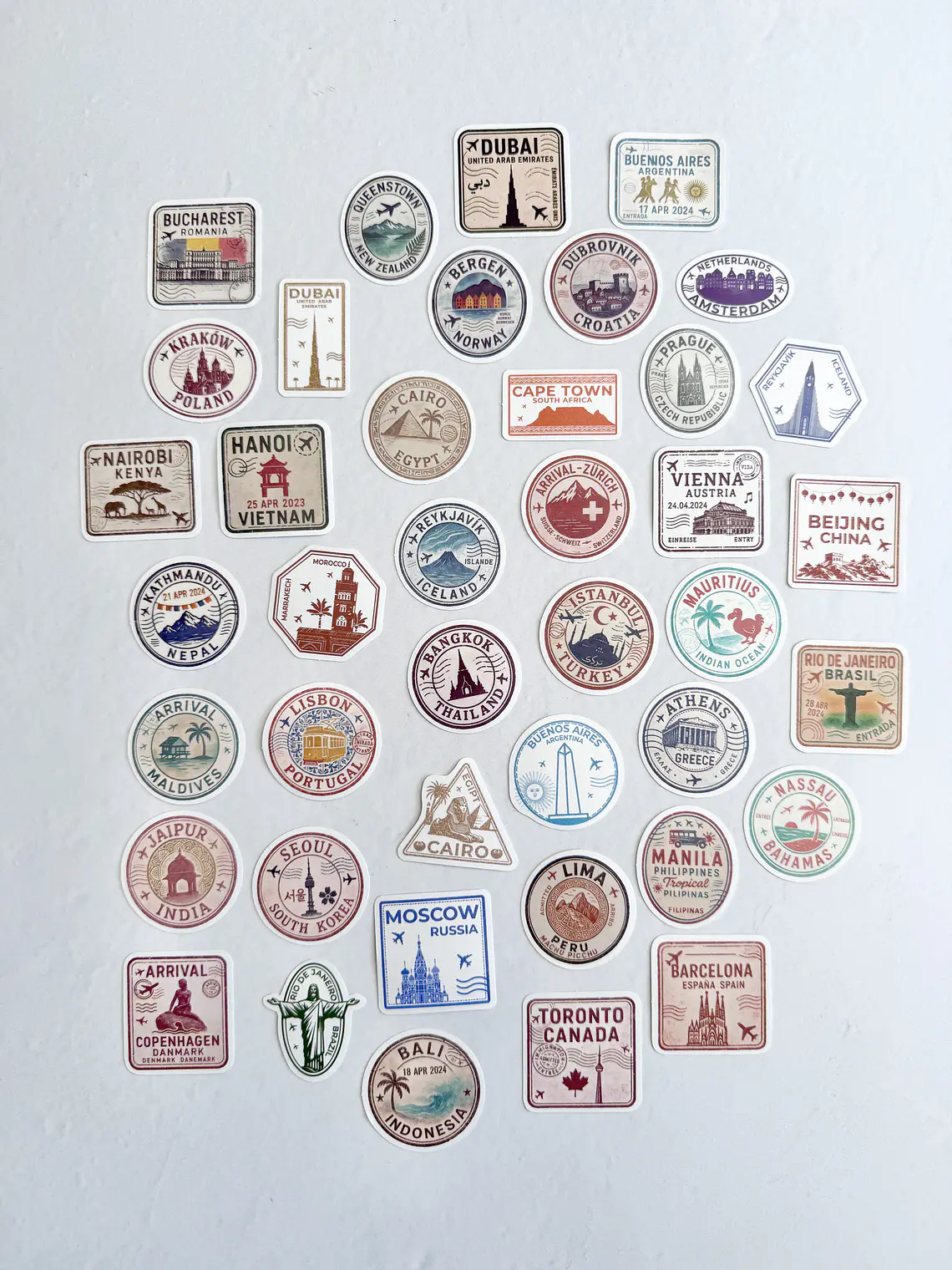 Set Stickers Viaje - 10 1
