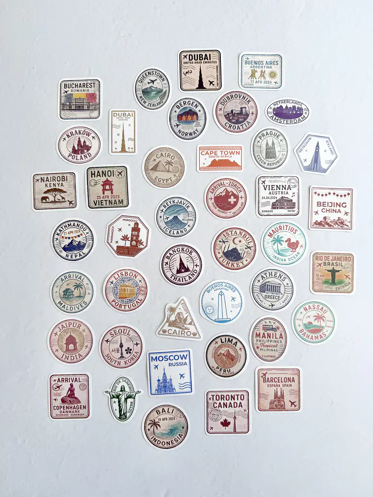 Set Stickers Viaje - 10 1