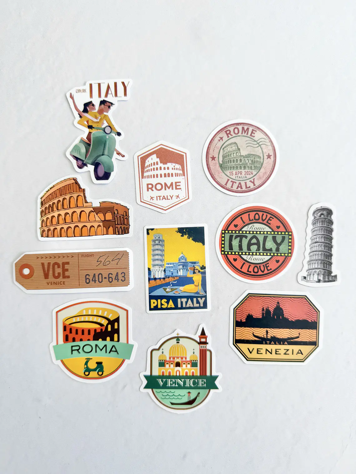 Set Stickers Viaje - Italia 1