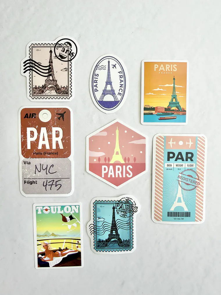 Set Stickers Viaje - Francia 1