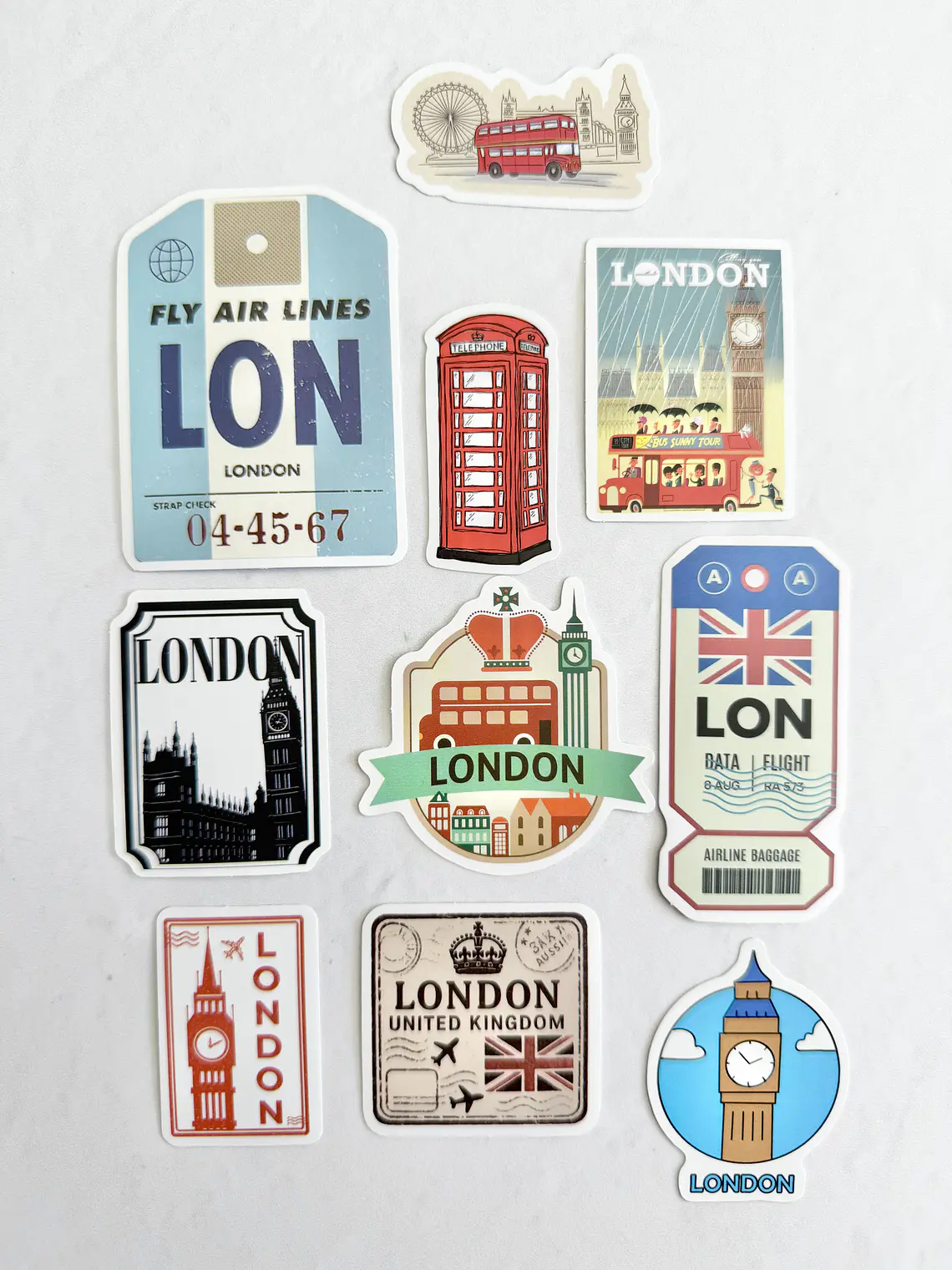 Set Stickers Viaje - Londres 1