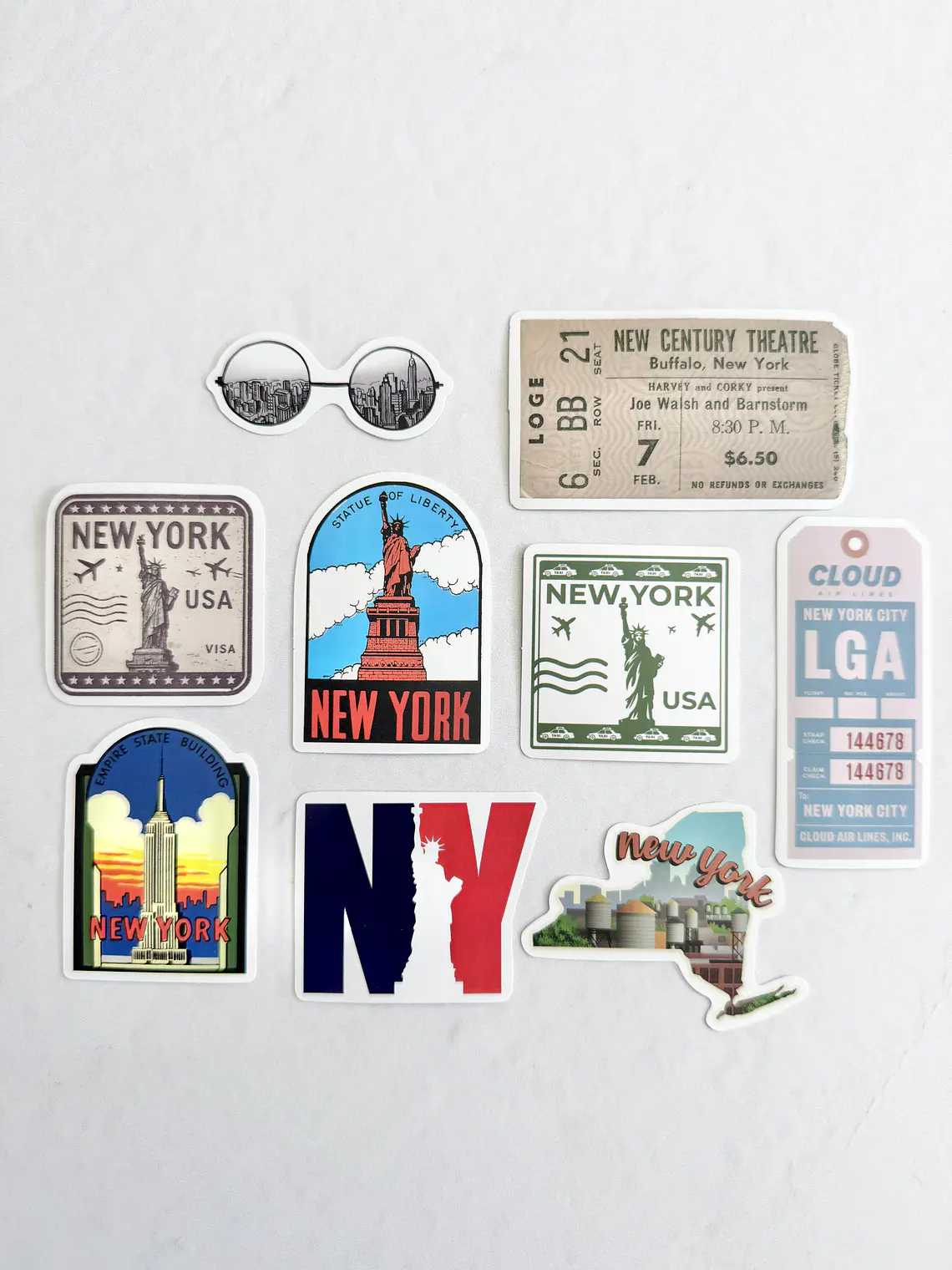 Set Stickers Viaje - New York 1