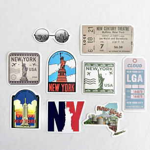 Set Stickers Viaje - New York