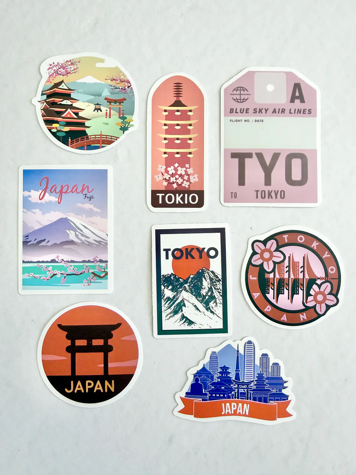 Set Stickers Viaje - Japón 1
