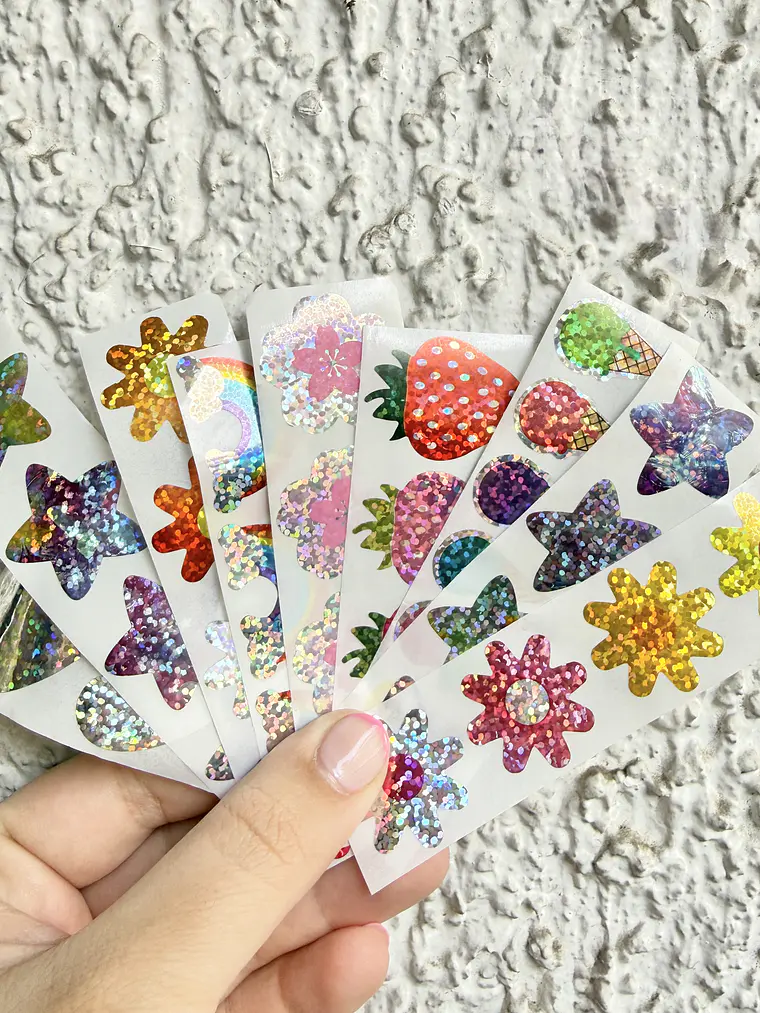 Mix 34 Stickers Holográficos  1