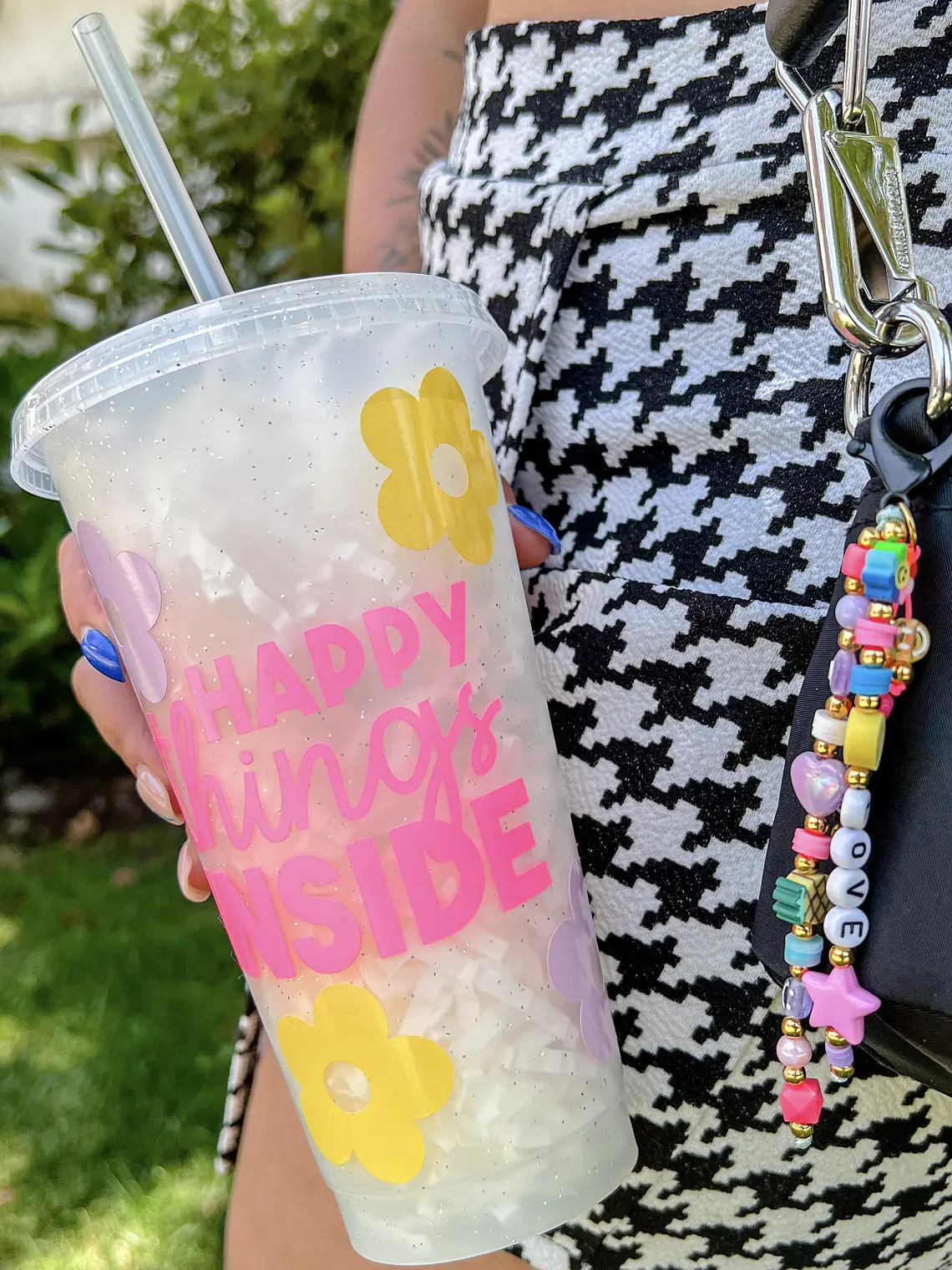 Vaso + Llavero Happy Things Inside - PRECIO CYBER 1