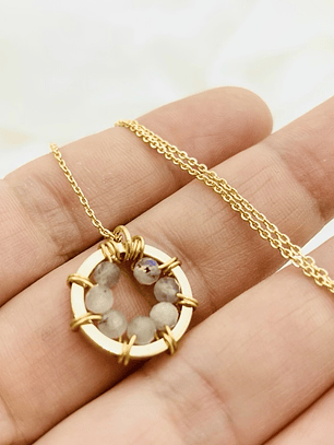 Collar Manzanilla Tornasol Con Piedras