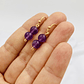 Aretes piedras Amatista colgantes - Miniatura 2