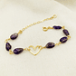 Pulsera Corazón y piedras Amatista - Miniatura 4