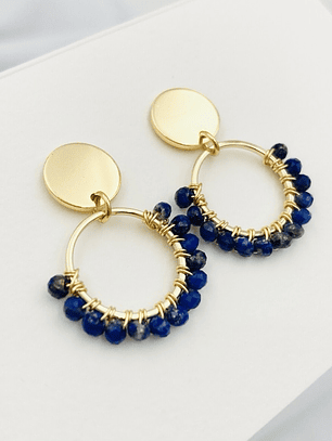 Aretes Tulipán Lapislázuli