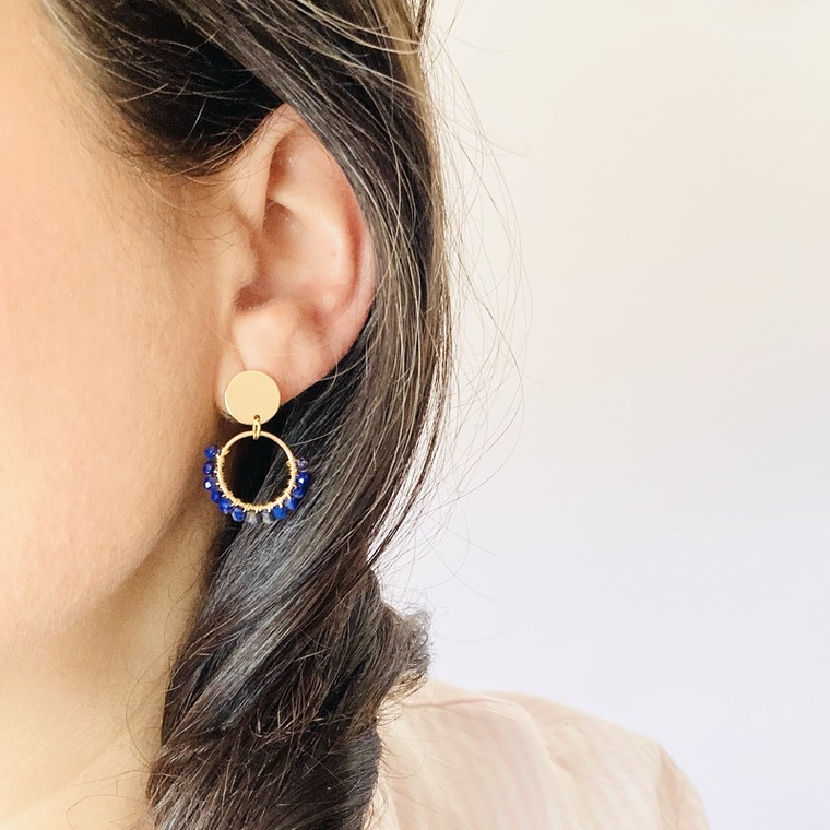 Aretes Tulipán Lapislázuli 2