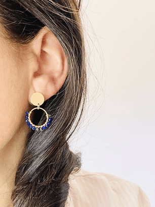 Aretes Tulipán Lapislázuli