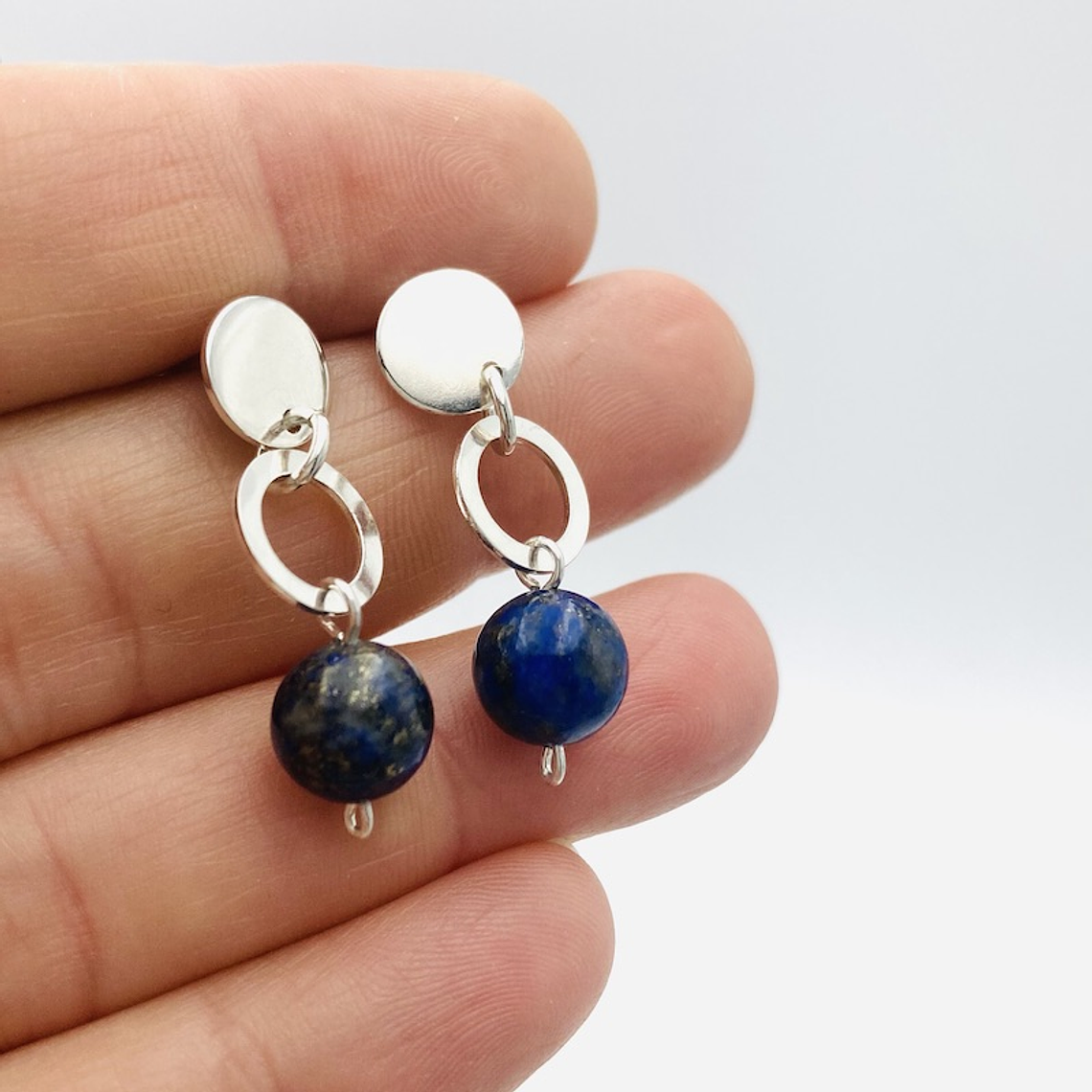 Aretes De Plata Y Lapislázuli 1