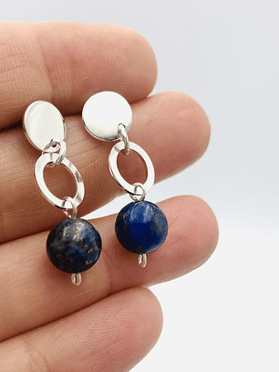 Aretes De Plata Y Lapislázuli