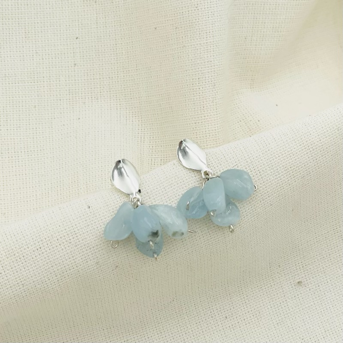 Aretes racimo de Aguamarinas 2