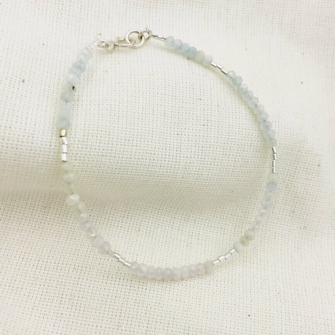 Pulsera piedras Morganita naturales 2