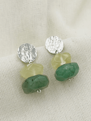 Aretes de plata con piedras naturales