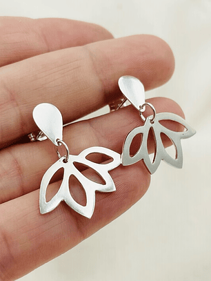 Aretes hojas de Abusión en plata