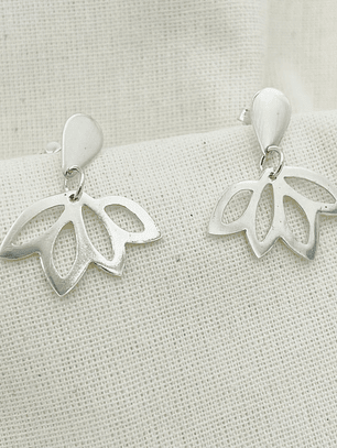 Aretes hojas de Abusión en plata