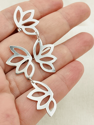 Aretes hojas de Abutilón dobles