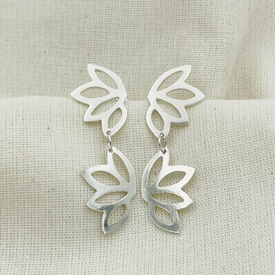 Aretes hojas de Abutilón dobles 1