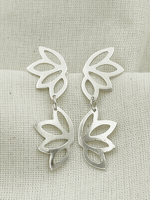 Aretes hojas de Abutilón dobles