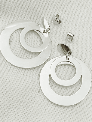 Aretes argollas gruesas de plata
