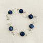 Pulsera argollas de plata y Lapislazuli - Miniatura 4