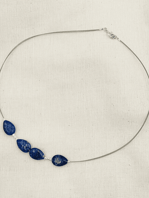 Collar gotas de piedra Lapislazuli