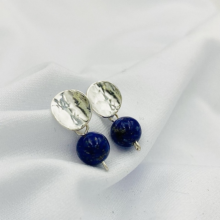 Aretes de Plata y Lapislázuli  1