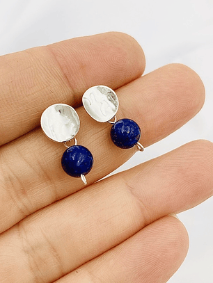 Aretes de Plata y Lapislázuli 