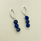 Aretes Pétalos De Plata Y Lapislazuli - Miniatura 1