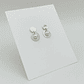 Aretes Argolla Pequeña De Plata Y Perlas - Miniatura 2
