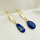 Aretes ojos dorados  con Lapislázuli - Miniatura 1
