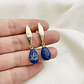 Aretes ojos dorados  con Lapislázuli - Miniatura 3