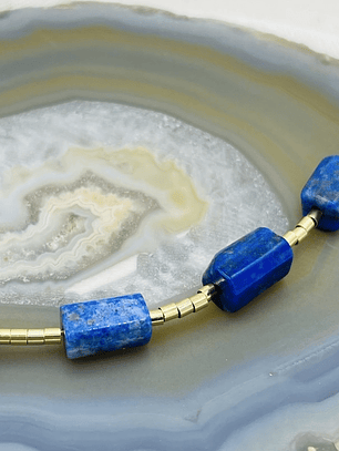 Collar piedras Lapislázuli natural