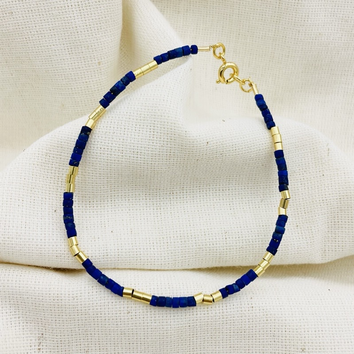 Pulsera Lapislázuli tubitos miniatura 2