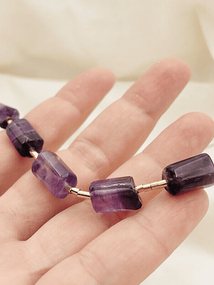 Collar con piedras Amatistas naturales 
